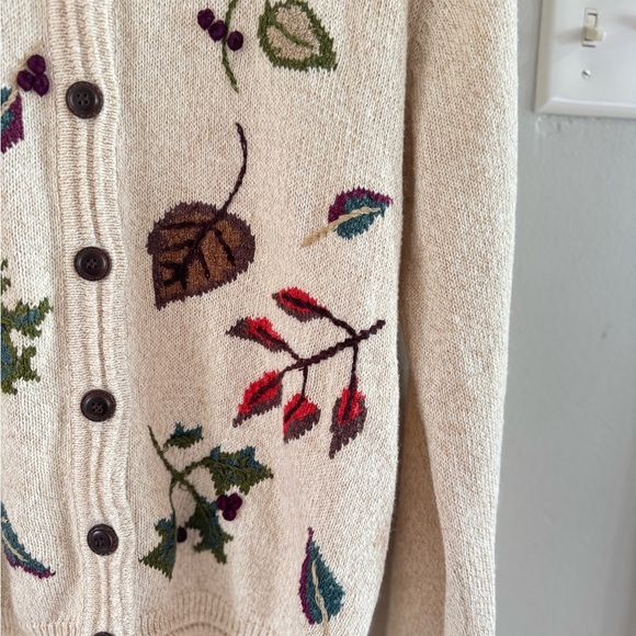 Vintage Alfred Dunner fall leaves cardigan/sweater - Picture 4 of 6